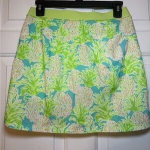 RLX Ralph Lauren Woman’s XS Skort Pink Green Pineapples Golf Tennis Pickleball